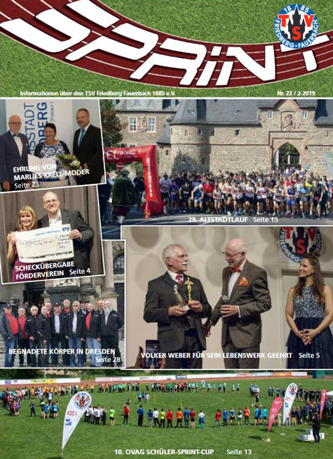SPRINT Vereinszeitung vom TSV-Friedberg-Fauerbach SPRINT Vereinszeitung vom TSV-Friedberg-Fauerbach