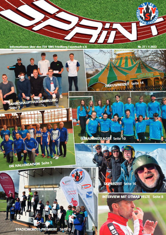 SPRINT Vereinszeitung vom TSV-Friedberg-Fauerbach SPRINT Vereinszeitung vom TSV-Friedberg-Fauerbach